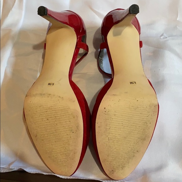 Red Suede Style & Co. heels - Picture 3 of 5